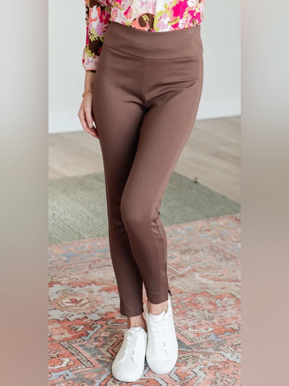 Dear Scarlett Skinny Ankle Pant - Dark Brown